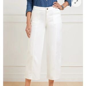 Talbots White Wide-Leg Jeans